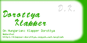 dorottya klapper business card